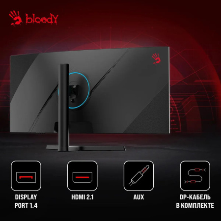 Монитор Bloody 34" MN340W UWQHD VA LED черный