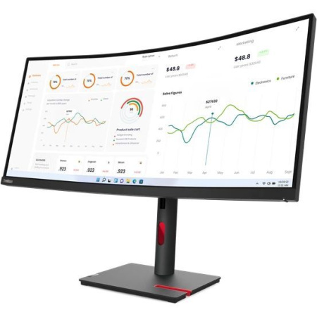 Монитор Lenovo 34" T34w-30 Black/Red 63D4GAS1CB