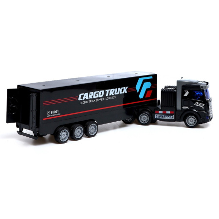 Грузовик радиоуправляемый «Перевозчик», 1:48, свет, работает от аккумулятора чёрный