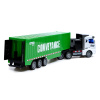 Грузовик радиоуправляемый «Контейнеровоз», 1:48, свет, работает от аккумулятора бело-зелёный
