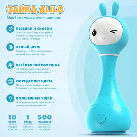 Игрушка alilo Умный зайка R1 Синий 60905