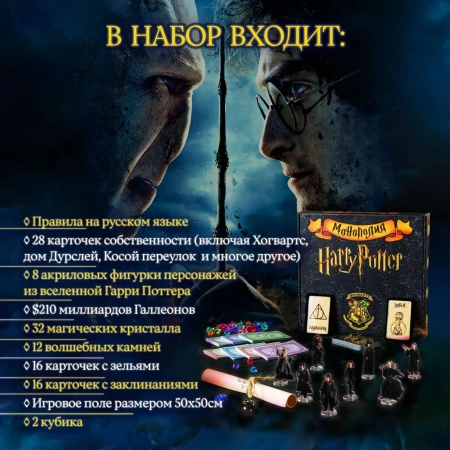 Монополия Monopoly Гарри Поттер настольная игра (Лимитированная серия)