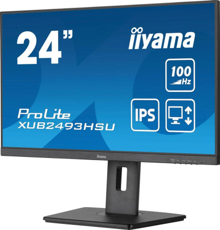 Монитор Iiyama 23.8" ProLite XUB2493HSU-B7 FHD IPS LED черный