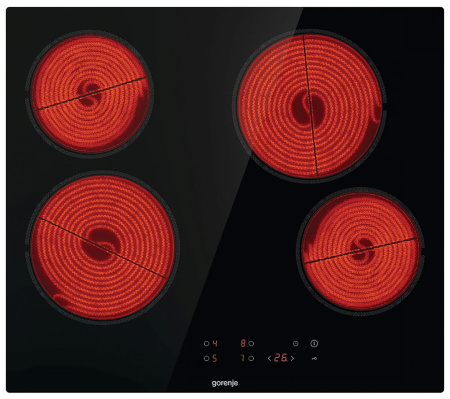 Варочная панель электрическая Gorenje ECT641BSCE, черный