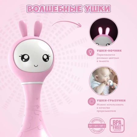 Игрушка alilo Умный зайка R1 Розовый 60908
