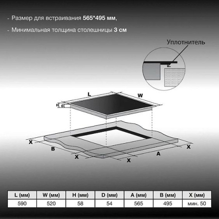 Индукционная варочная панель Hyundai HHI 6786 GR