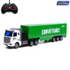 Грузовик радиоуправляемый «Контейнеровоз», 1:48, свет, работает от аккумулятора бело-зелёный