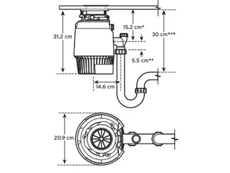 Измельчитель пищевых отходов InSinkErator Evolution Plus 1000 EC