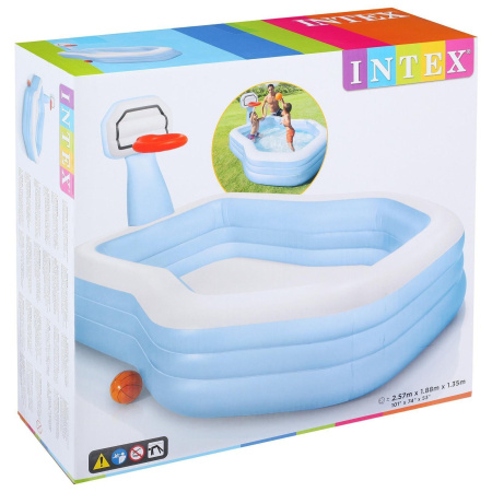 Игровой центр «Семейный», с баскетбольным кольцом + мяч,  57183NP INTEX