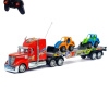 Грузовик радиоуправляемый «Автовоз», с тракторами, работает от батареек, МИКС